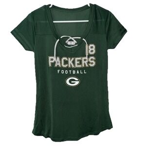 NFL TEAM APPAREL: Green Bay#18 Women's‎ Cobb Jersey Size Small T-shirt-NEW